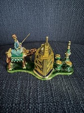 Dubai Souvenir Pill Box Hotel, Camel With Sheik And Coffee Service