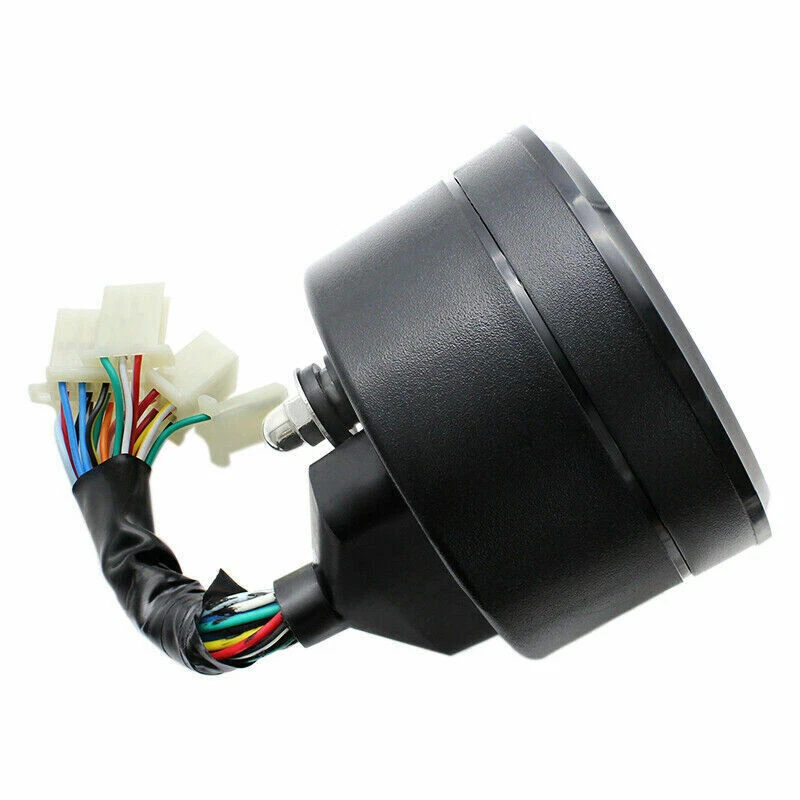 Universal LCD Digital Motorcycle Speedometer Tachometer Racer Odometer 12000RPM Foto 4 de 4