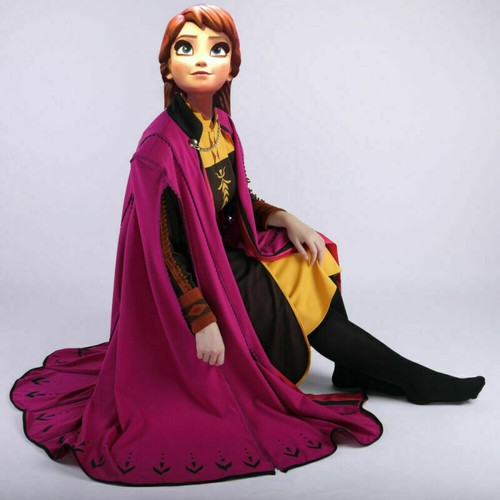 Frozen 2 Princesa Anna Disfraz Conjunto Completo Halloween Vestido Elegante Nuevo - Imagen 6 de 12