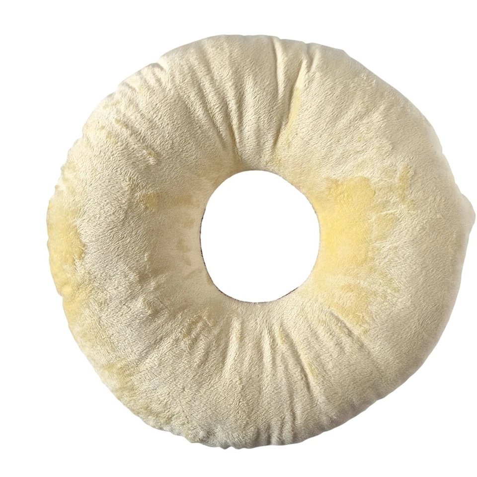 Travesseiro de pelúcia donut chocolate fosco com polvilhos redondo decoração travesseiro 13" - Imagem 2 de 2