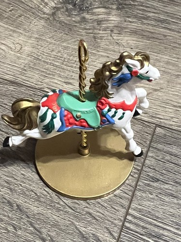Hallmark Keepsake Ornament Carousel Horse “Snow” 1st In Series Christmas 1989 - Picture 8 of 12