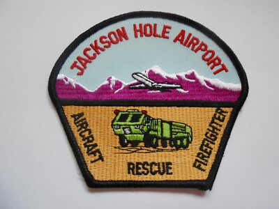 Jackson Hole Flughafen Flugzeug Rettung Feuerwehr Stoff Patch