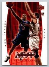 2000  Upper Deck #407 Stephon Marbury Game Jersey Edition Nets MVP