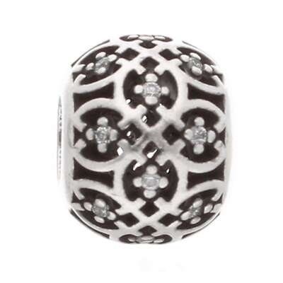 Original PANDORA Sterlingsilber weiß Swarovski Fancy Charm (8 mm breit)