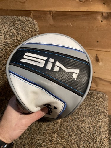2020 TaylorMade Sim Driver Headcover Golf Club Cover White/Grey - Picture 6 of 7