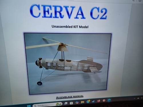 CERVA C2 AUTOGYRO RC STAR MODEL RARE KIT