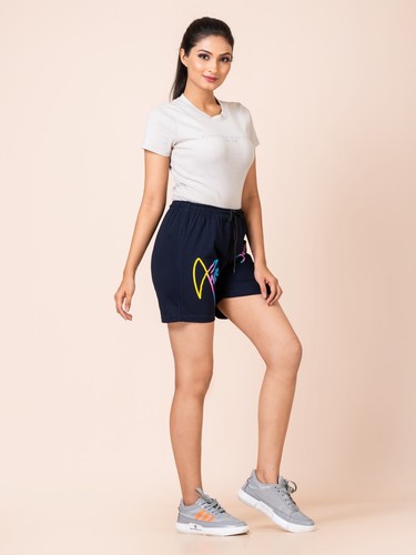 SOFT PURE COTTON GRAPHIC LOUNGE CASUAL COMFORTABLE YOGA WOMEN SHORTS WITH POCKET - Picture 19 of 58