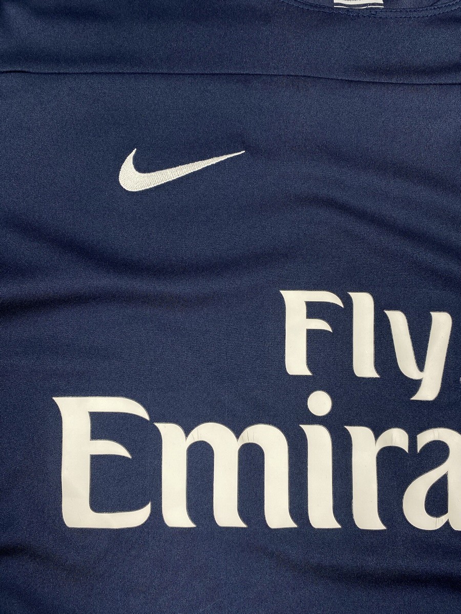 Nike Paris Saint Germain PSG Fly Emirates Soccer Jersey Size L | eBay