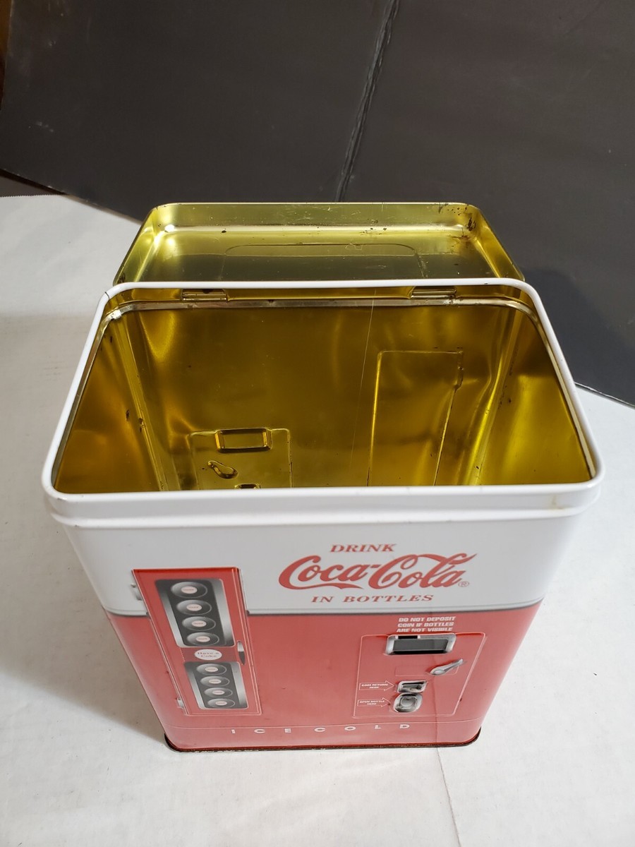 Vintage 1997 Coca-Cola Collectible Vending Machine Coke Hinged Tin
