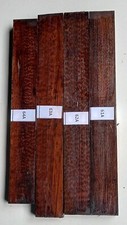 3 pcs 3/4" x 1.5" x 12" 1 Pc 3/4" x 1.5" x 11" figured Snakewood