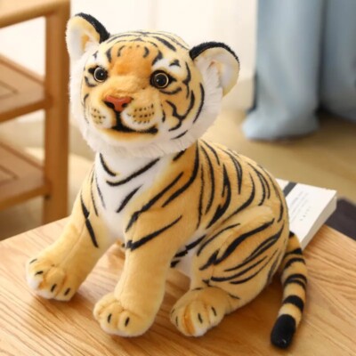 Plush Toys Simulation Lion Tiger Leopard Plush Toys Home Decor Stuffed Cute Animals Dolls Soft Real Like Pillow for Kids Boys Gift Gift Color : Tiger, Height : 39cm Plush Toys Simulation Lion Tiger Leopard Plush Toys Home Decor Stuffed Cute Animals Dolls Soft Real Like Pillow for Kids Boys Gift Gift Color : Tiger, Height : 39cm