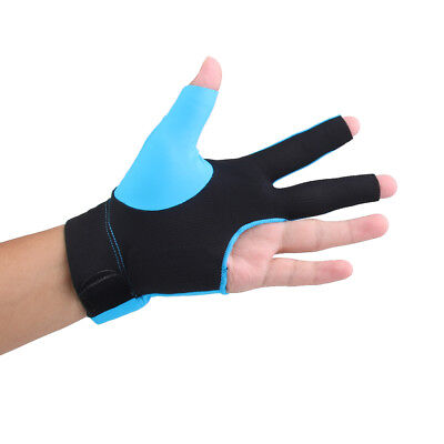 HK 1Pc Lycra Snooker Billiard Cue Glove Pool Left Hand Three Finger Accessory F