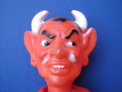 1970s RED DEVIL DEMON Toy Adult Risque Novelty Gag Rising action