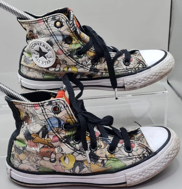 Scarpe sneakers alte Converse All Star Chuck Taylor Looney Tunes Junior Uk12
