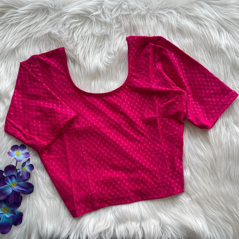 NUEVA BLUSA SARI MUJER INDIA LISTA PARA USAR BLUSA SARI RAYABLE BLUSA DE DISEÑADOR Foto 3 de 4