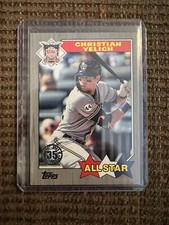 2022 Topps Series 2 Christian Yelich 1987 All Star #87AS-26 Brewers Black /299