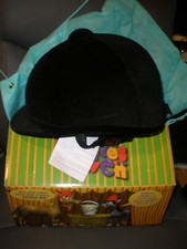 NEW Charles Owen 7 1/2 Black Junior Riding Helmet Hat in Box with Tags