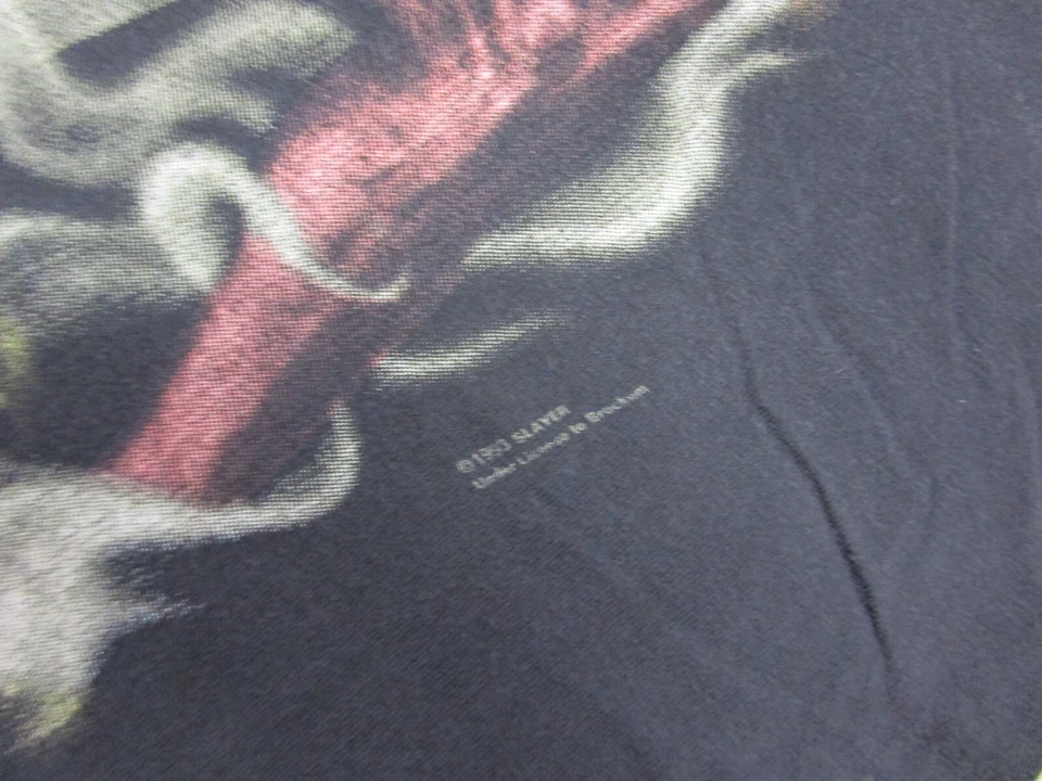 Camiseta de Colección Slayer Band (XL) Estampado Completo Gráfico Demonio 1993 Brockum AOP Foto 4 de 4