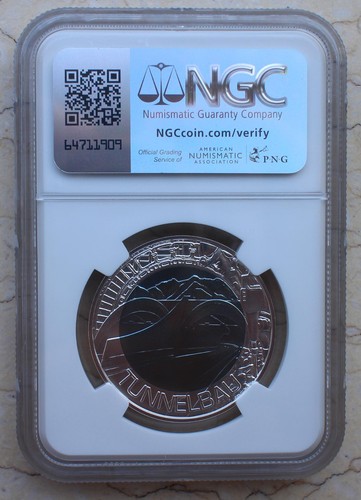 NGC MS70 2013 Austria Bi-Metallic Silver-Niobium Coin - Tunnel Construction - Picture 2 of 2