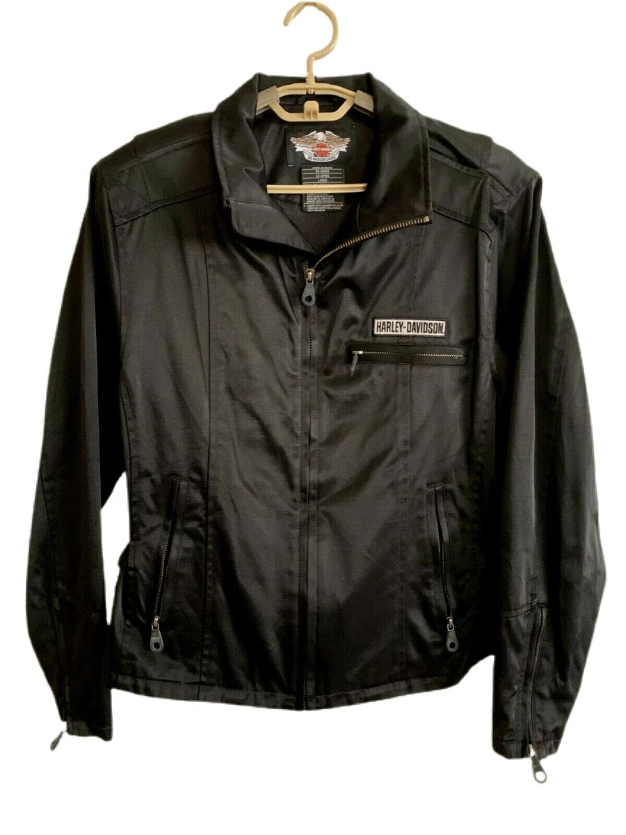 Harley Davidson Women s Black Zip Up Jacket Size Large RN103819 eBay