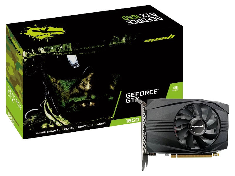 MANLI SCHEDA VIDEO NVIDIA GEFORCE GTX 1650 4GB GDDR6 GAMING GRAFICA HDMI DVI