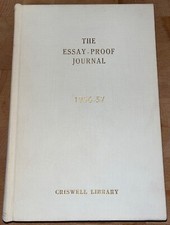 The Essay Proof Journal hardbound 1956-57 (8 issues)