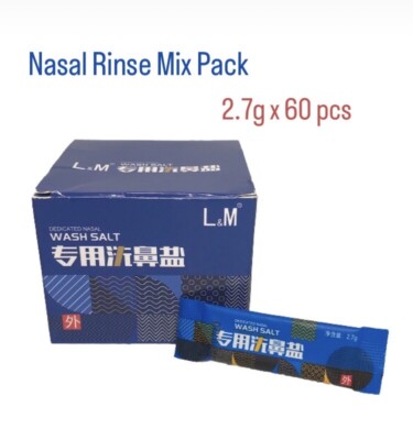 60PCS Nasal Wash Rinse Salt Mix for Sinus Allergic Rhinitis Relief Nose Cavity