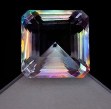 Topazio mistico arcobaleno naturale pietra preziosa sciolta 63 ct certificato...
