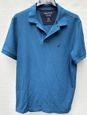 Men's Nautica Blue Performance Deck Classic Fit Polo Shirt Size L K5155M