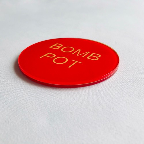 BOMB POT 3 Inch Poker Button USA Seller Free Shipping Double Sided - Picture 2 of 3