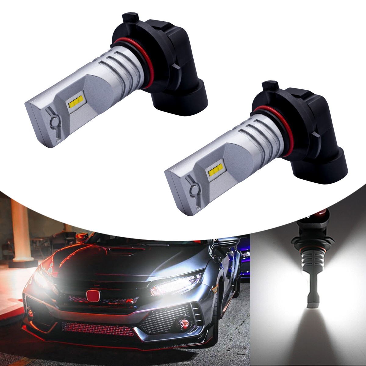 For Honda Civic 2006-2015 Super White 100W LED DRL Daytime Running