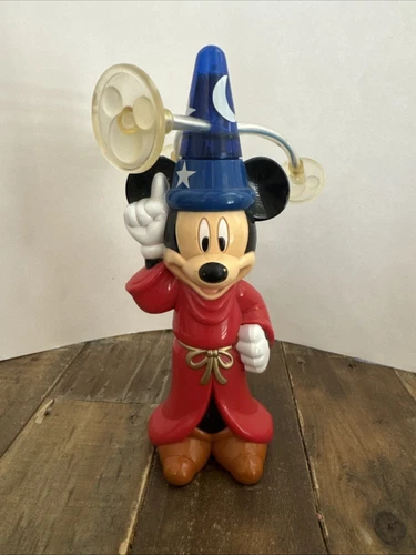 Vintage Disney Parks Wizard Fantasia Mickey Mouse Light Up Spinner Works! READ