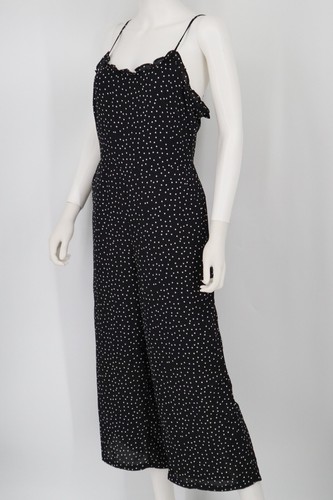 New Charlie Paige Black Polka Dot Jumpsuit Women's Small - Picture 2 of 16