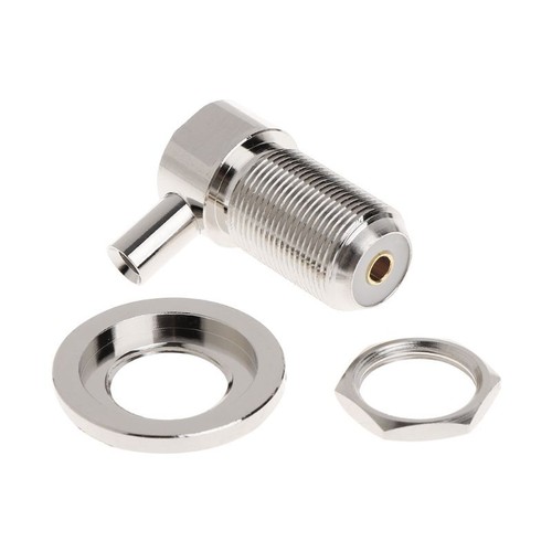SO239 UHF Female Right Angle RF Connector For RG58 RG142 LMR195 Coaxial Cables - Zdjęcie 2 z 8