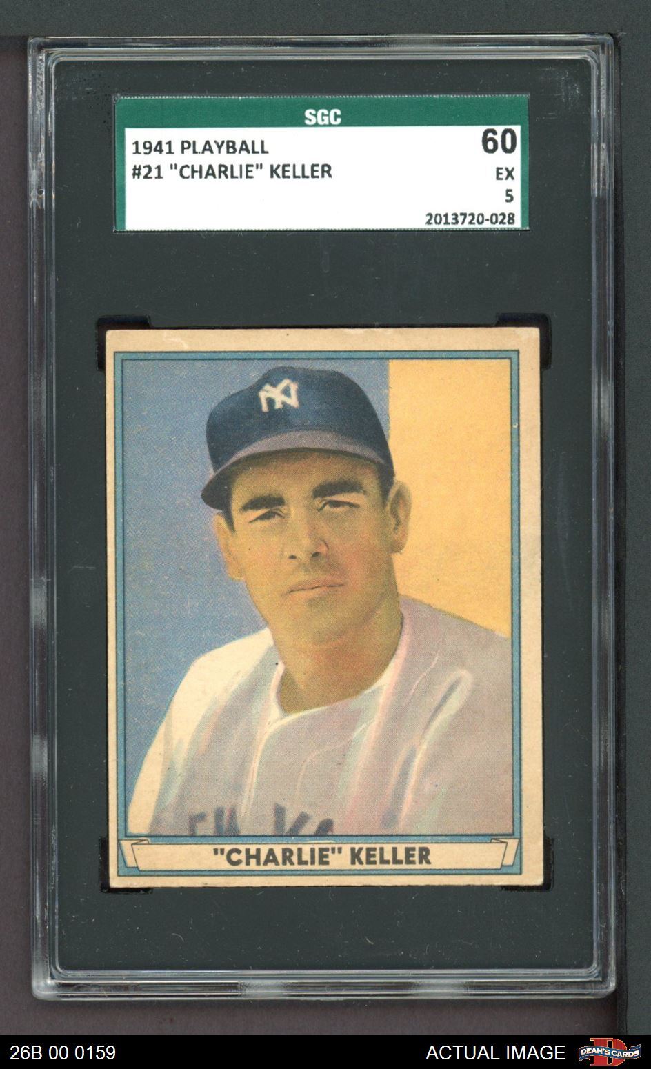 1941 Play Ball #21 Charlie Keller Yankees SGC 5 - EX