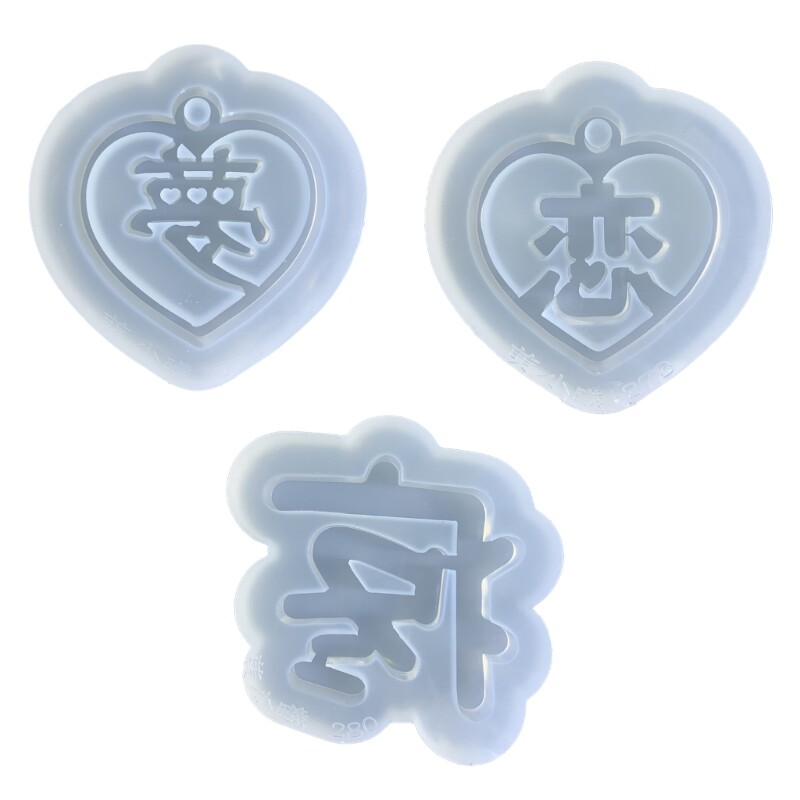 Heart Silicone Resin Resin Pendant Jewellery Molds DIY Keychain Resin Mold