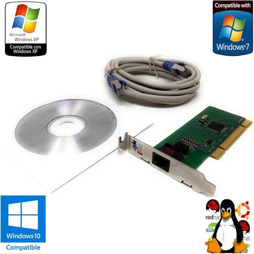AVM Fritzcard PCI ISDN V2.1 Low Profile Fax Modem Win 7 8 10 + Software & Kabel