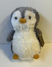 Aurora Destination Nation 11" Penguin Gray White Plush Stuffed Animal Toy Soft