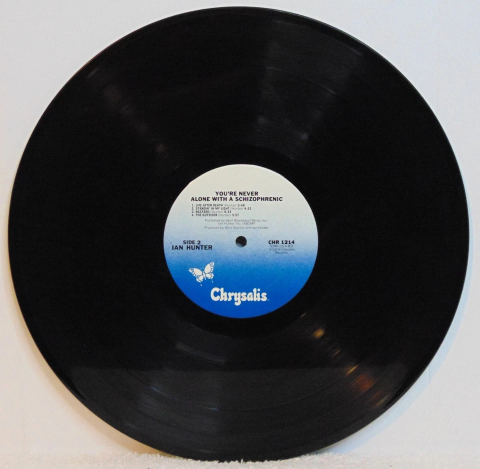 Ian Hunter-You're Never Alone With A Schizophrenic 1979 Chrysalis Rock Vinyl LP - Image 4 of 4