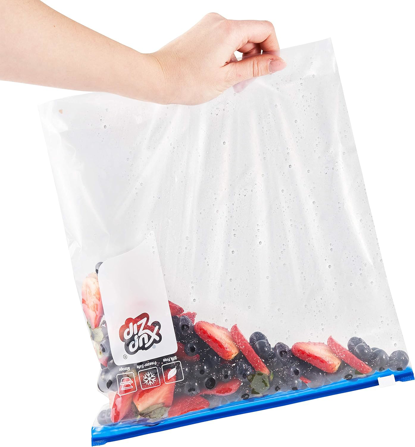 Food Storage Freezer Bags by XupZip™ Heavy Duty Slider Ziplock Bags