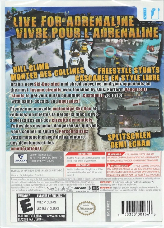 Ski-Doo: Snowmobile Challenge WII (Brand New Factory Sealed US Version) Nintendo - Image 2 of 2