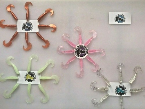 Curly Tail Grub Worm Mixed Soft Plastics Lure Fishing Tackle Bait Jig Head 5cm - Picture 3 of 18