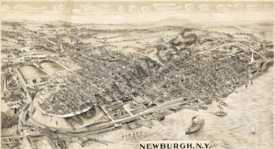 Panoramic Map of Newburgh NY 16x28