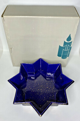 PartyLite Radiant Star Candle Holder Dish NIB P3C/P7372