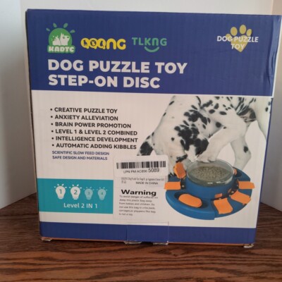 KADTC Dog Toy Puzzle Step On Disc Level 1 and 2 difficulty learning Purple/Pink