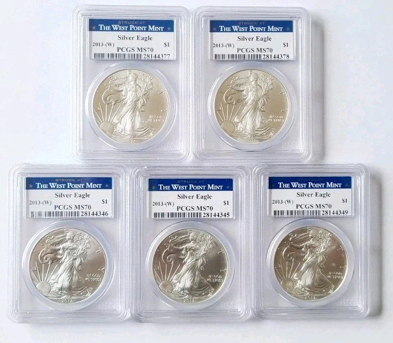 American Eagle MS 70 Graded 2013 Silver Bullion Coins for sale | eBay