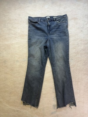 Sofia jeans womens plus size 20 blue high rise skinny kick boot raw hem jeans