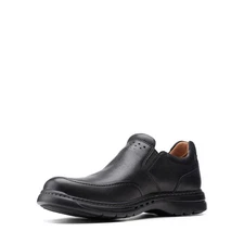 Clarks Un Brawley Step Black Tumbled Leather 7.5 D (M)