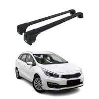 DachträGer GrundtäGer FüR Kia Ceed Kombi 2012-2018 75Kg Aluminium Schwarz 2 Tlg