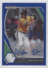 2021 Panini Prizm Draft Picks Blue Prizm Auto /99 Daylen Lile #PDP47 Auto
